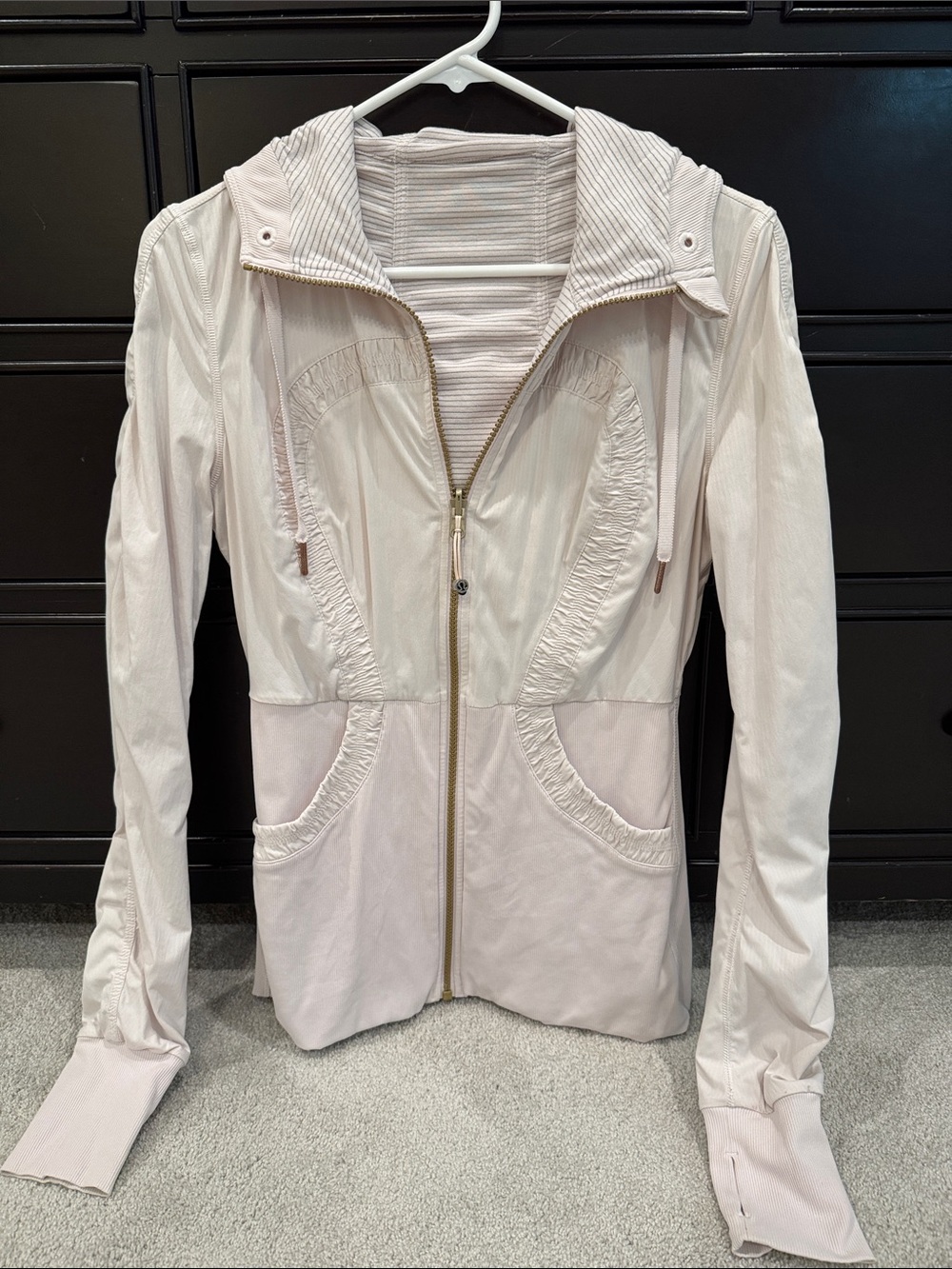 lululemon athletica Light Pink Hooded Zip Jacket
